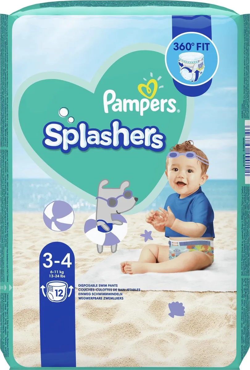 Pampers Splashers Wegwerpluiers 3-4 - 96 Stuks