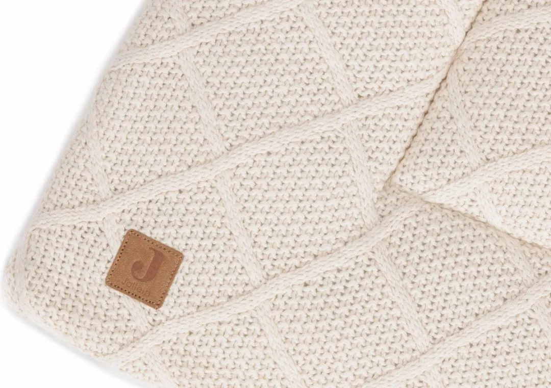 Jollein Boxkleed 75x95cm Check Knit Oatmeal