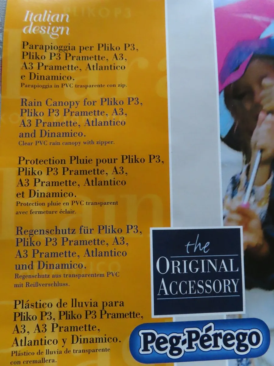 Peg-Perego - Regenbekleding Buggy- Pliko , P3,Pramette -A3 - Atlantico Y Dinamico