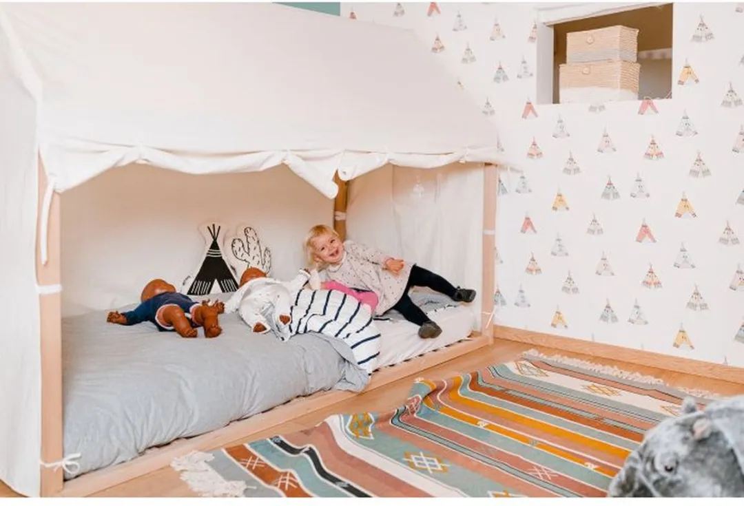 Childhome Huis Bedframe 90x200cm - Naturel