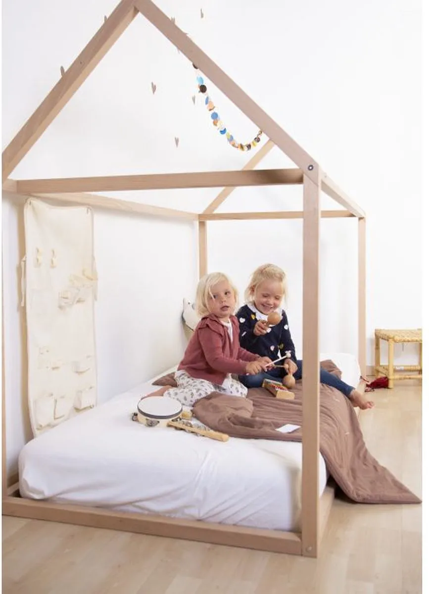 Childhome Huis Bedframe 90x200cm - Naturel