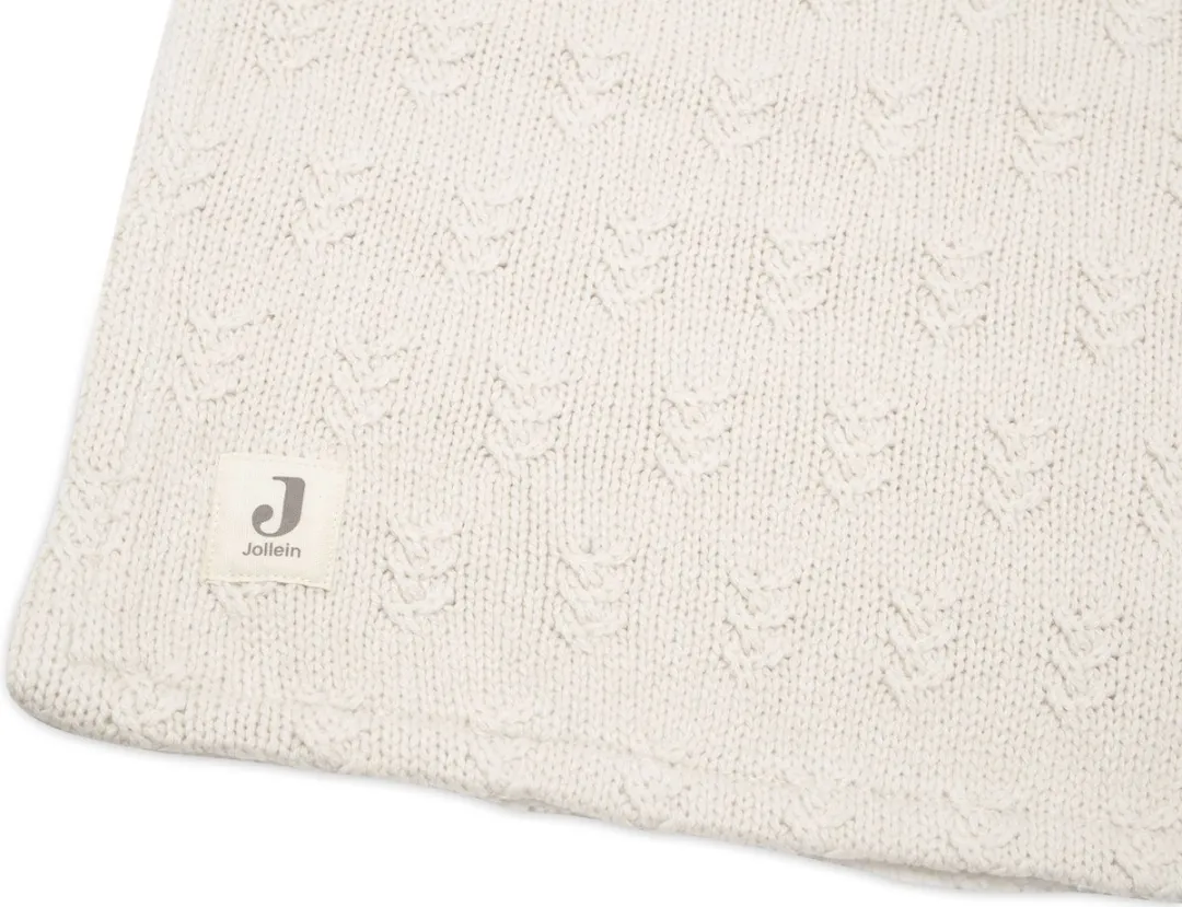 Jollein Deken Ledikant 100x150cm Grain Knit Oatmeal