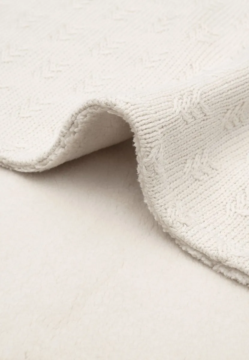 Jollein Deken Ledikant 100x150cm Grain Knit Oatmeal