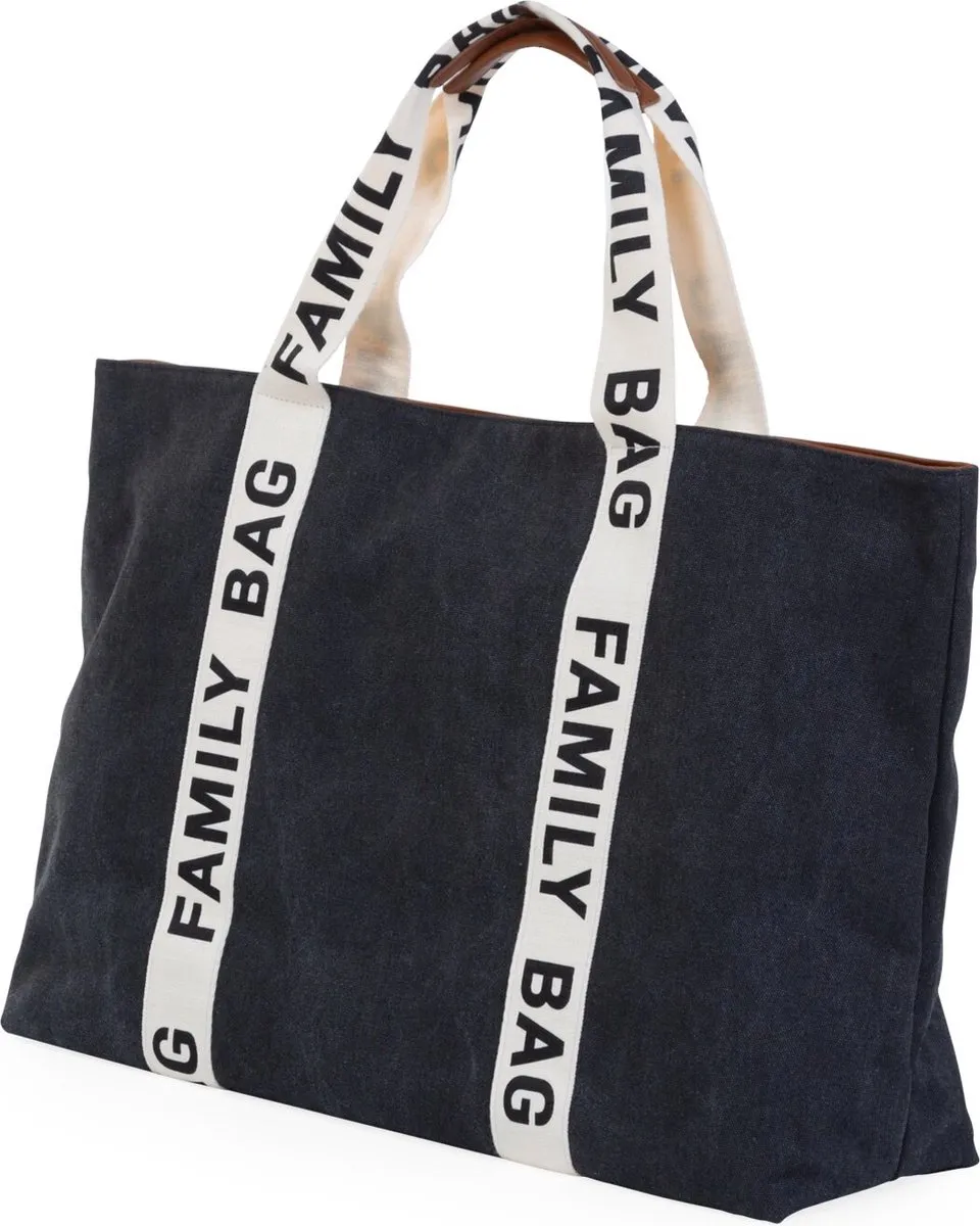 Childhome Family Bag Signature Verzorgingstas - Canvas - Zwart - afbeelding 2 van 6