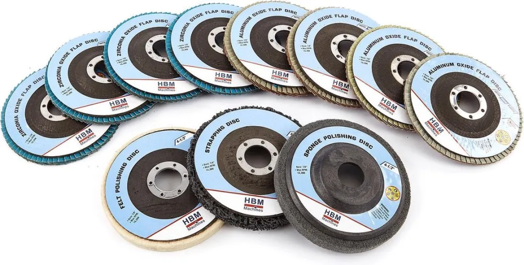 HBM 115mm Slijp/Polijstset 11-delig - o.a. Staal/Aluminium
