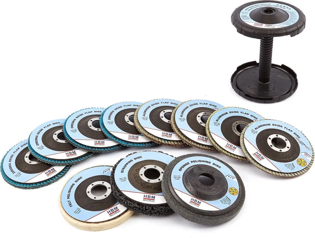 HBM 115mm Slijp/Polijstset 11-delig - o.a. Staal/Aluminium