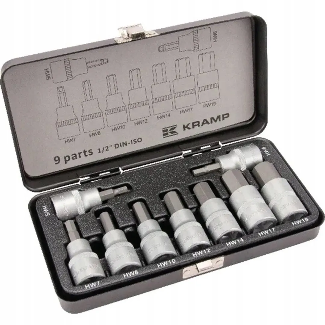 Kramp Inbussleutel Set 9-delig Maten 1/2"