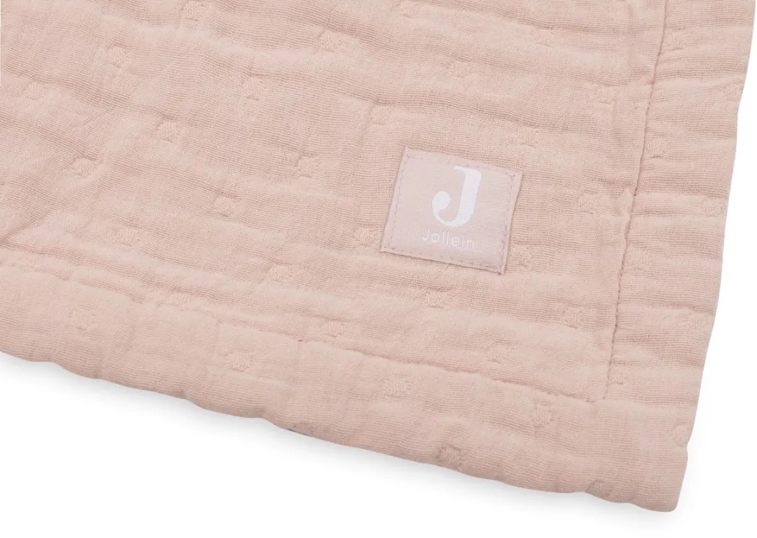 Jollein Baby Deken Wieg Jersey 75x100cm - Wild Rose - GOTS