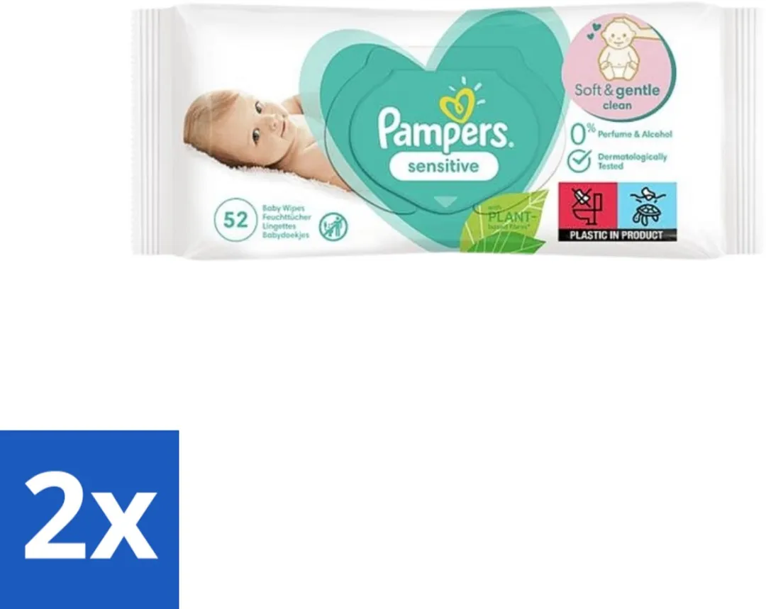Pampers Babydoekjes Sensitive 52 Stuks