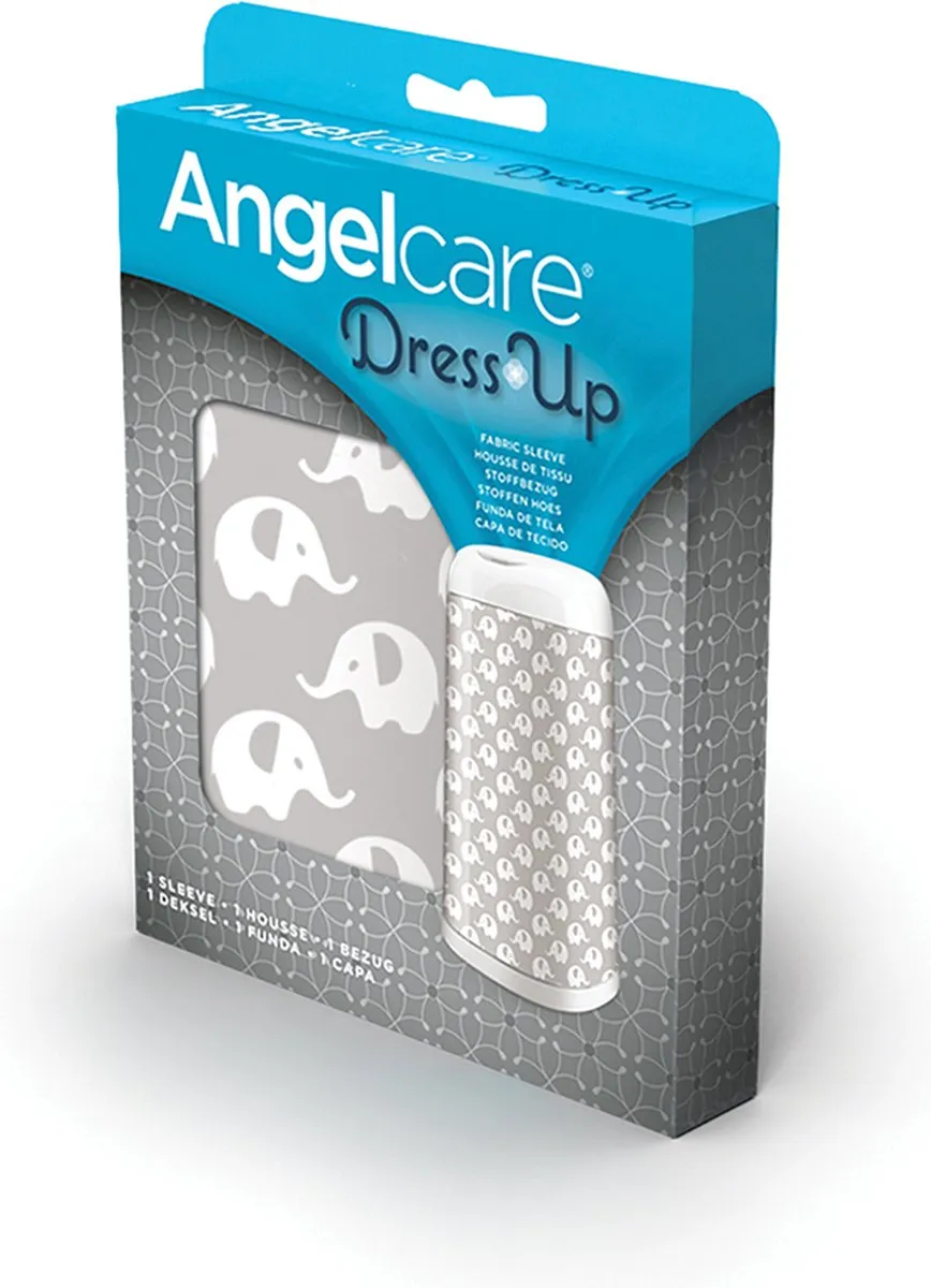 Angelcare Dress Up Grey Elephant Hoes voor Luieremmer - Grijs/Wit
