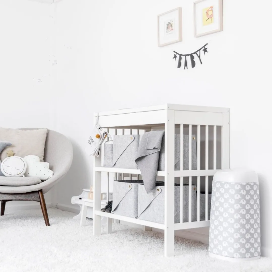 Angelcare Dress Up Grey Elephant Hoes voor Luieremmer - Grijs/Wit