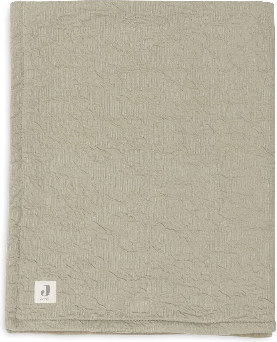 Jollein Deken Wieg 75x100cm Soft Waves Olive Green