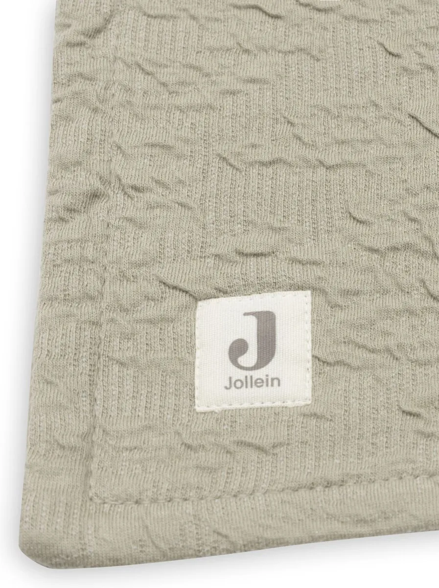 Jollein Deken Wieg 75x100cm Soft Waves Olive Green