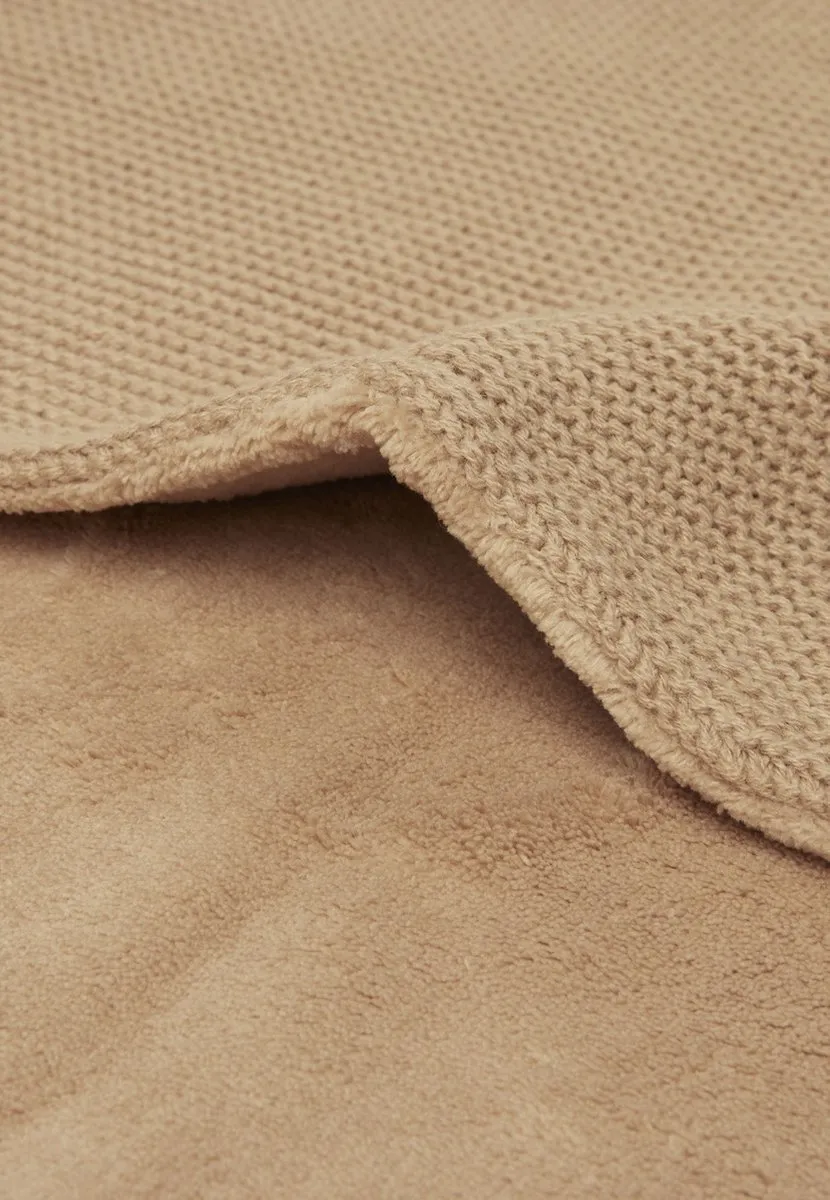 Jollein Baby Deken Ledikant 100x150cm Basic Knit - Biscuit/Fleece