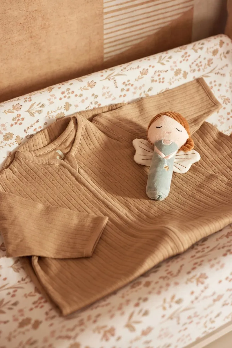 Jollein Baby Slaapzak Zomer Afritsbare Mouw 70cm - Rond - Ajour Biscuit - afbeelding 6 van 6