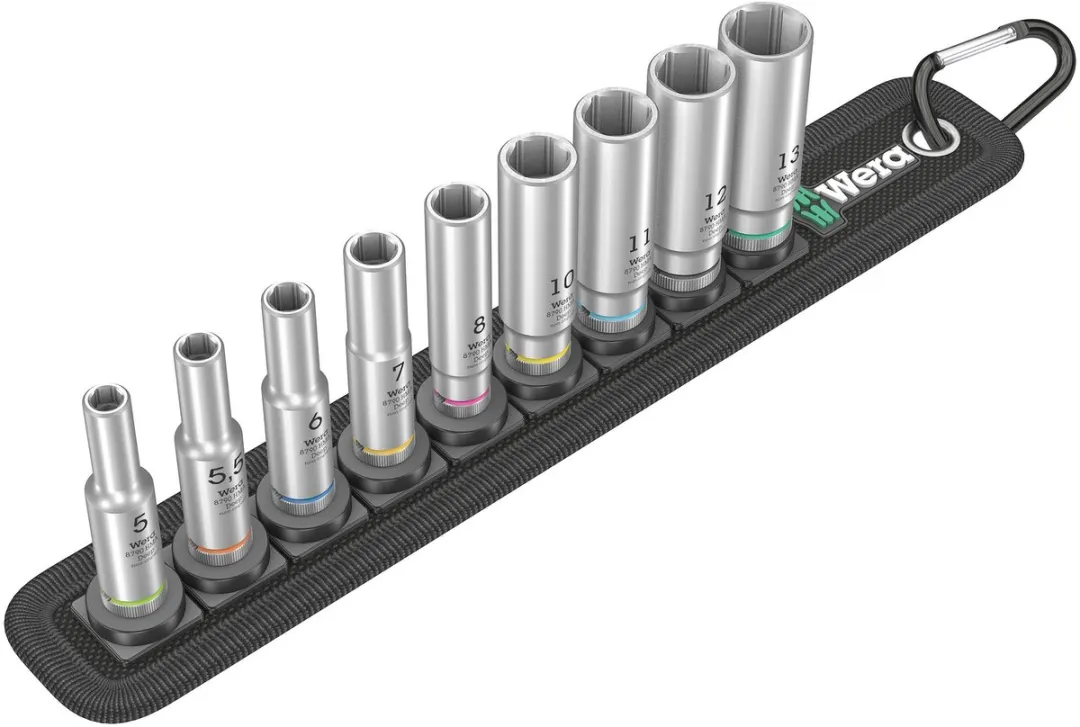Wera 5004525001 Belt A Deep Doppenset 9-delig - 1/4" - Kleurloos