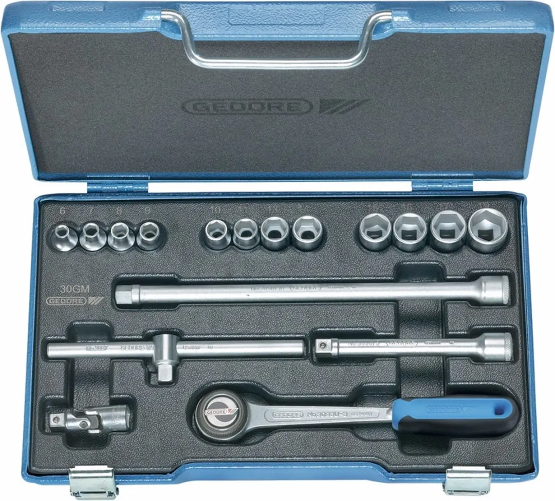 Gedore Doppendoor 3/8" - 17-delig - 6-kantig