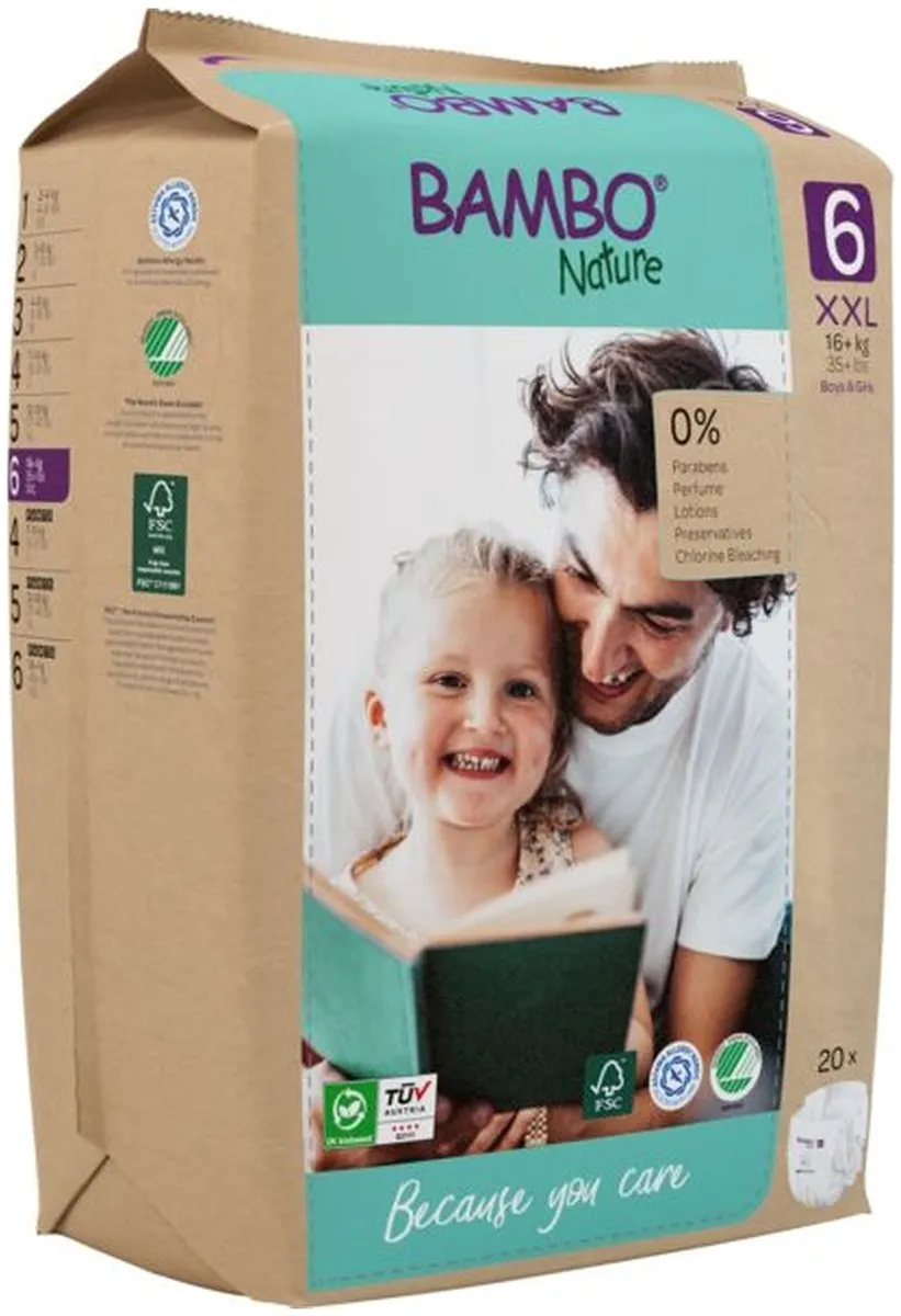 BAMBO Nature Luiers Maat 6 16-30kg - 20 Stuks