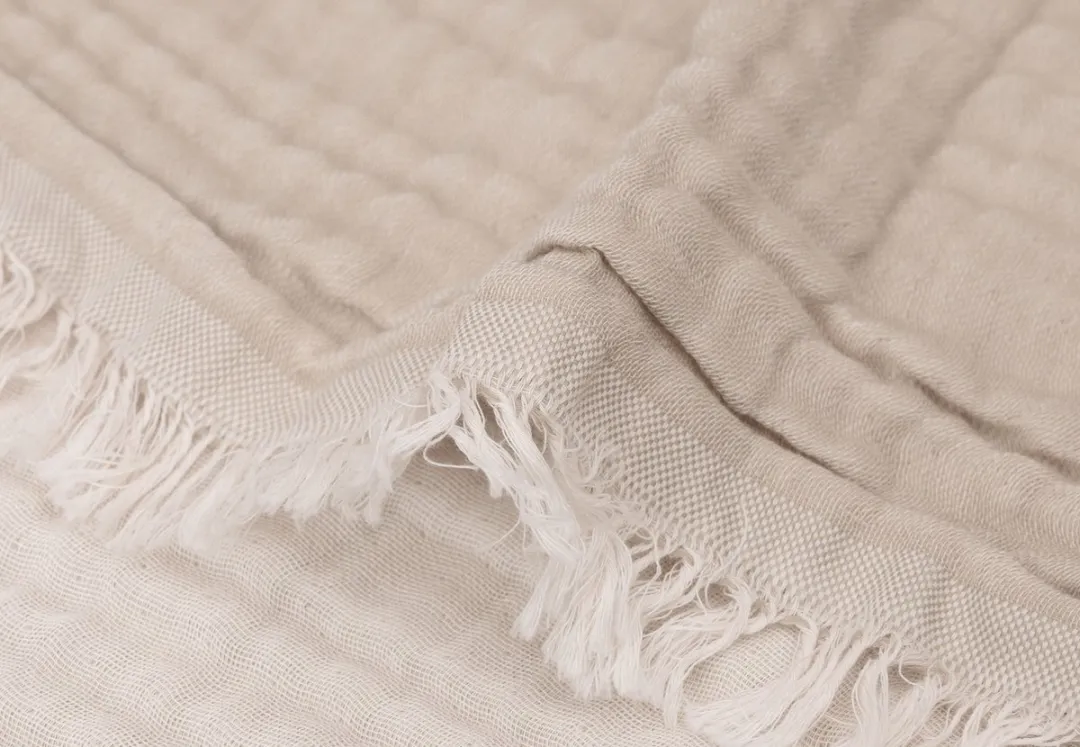Jollein Baby Wiegdeken 75x100cm - Fringe - Olive Green