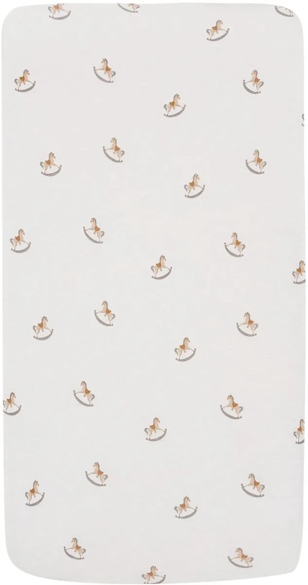 Jollein Nostalgic Ride Hoeslaken Jersey 40/50x80/90cm - Wit