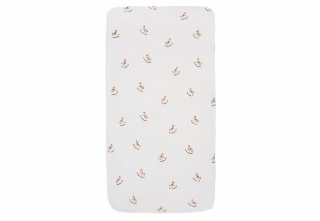 Jollein Nostalgic Ride Hoeslaken Jersey 40/50x80/90cm - Wit