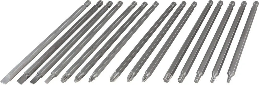 Westfalia Bitset 16-delig 150mm - Extra lang - Zwart