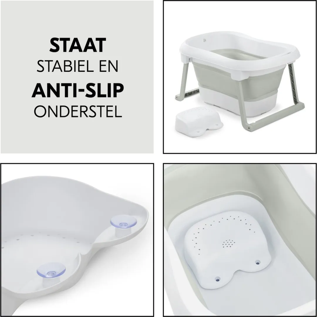 Hauck Wash n Fold L Babybadje - Inklapbaar - Wit/Sage