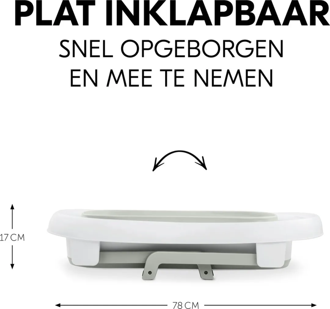 Hauck Wash n Fold L Babybadje - Inklapbaar - Wit/Sage