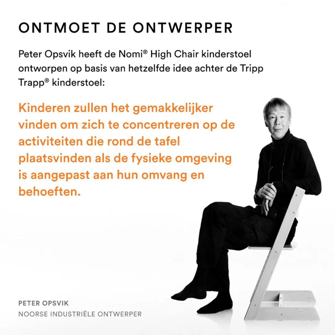 Stokke Nomi Stoel - Zwart/Natuurlijk - 150 kg