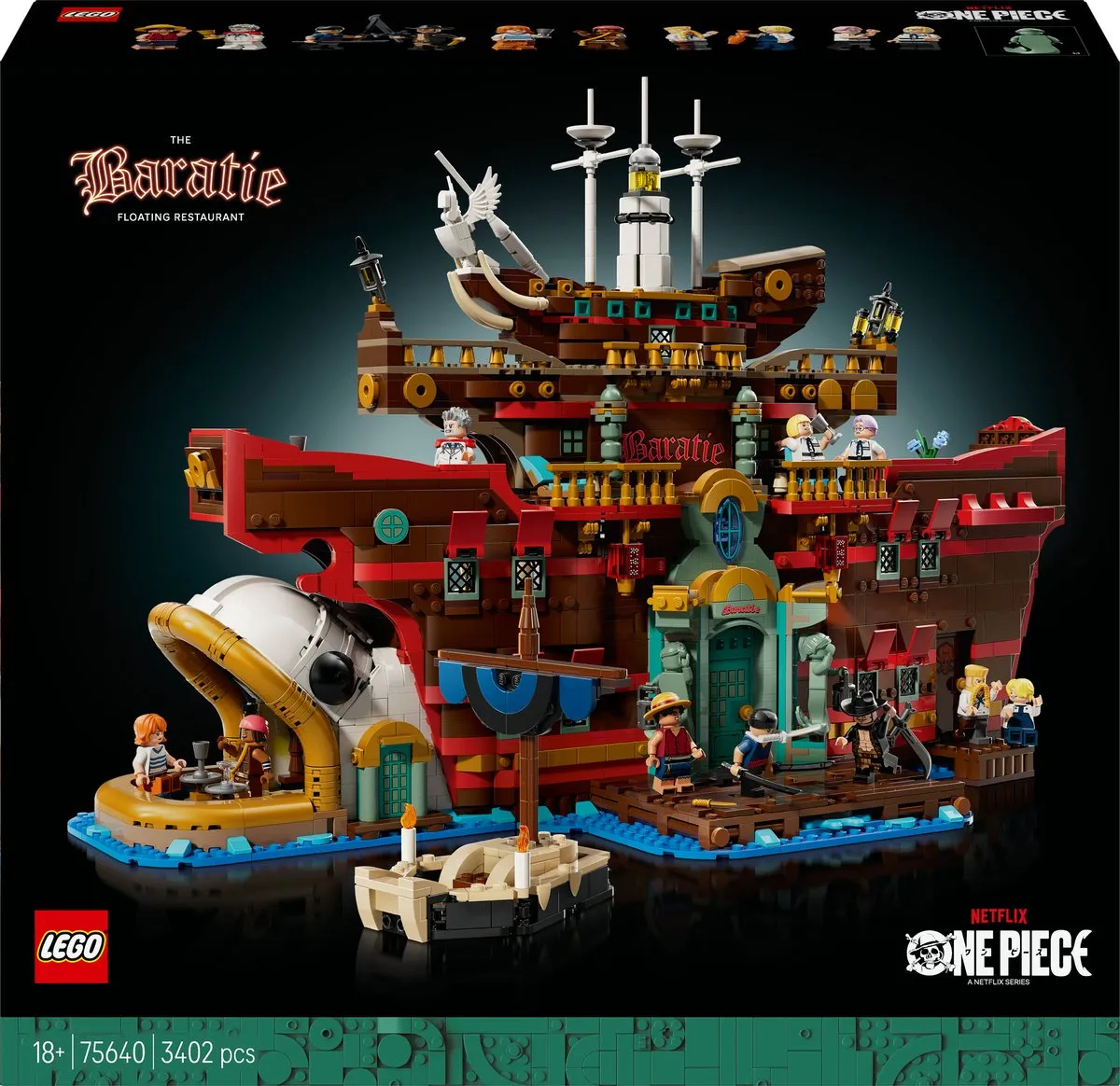 LEGO One Piece Baratie 75640 - 3402 Stukken - 10 Minifiguren