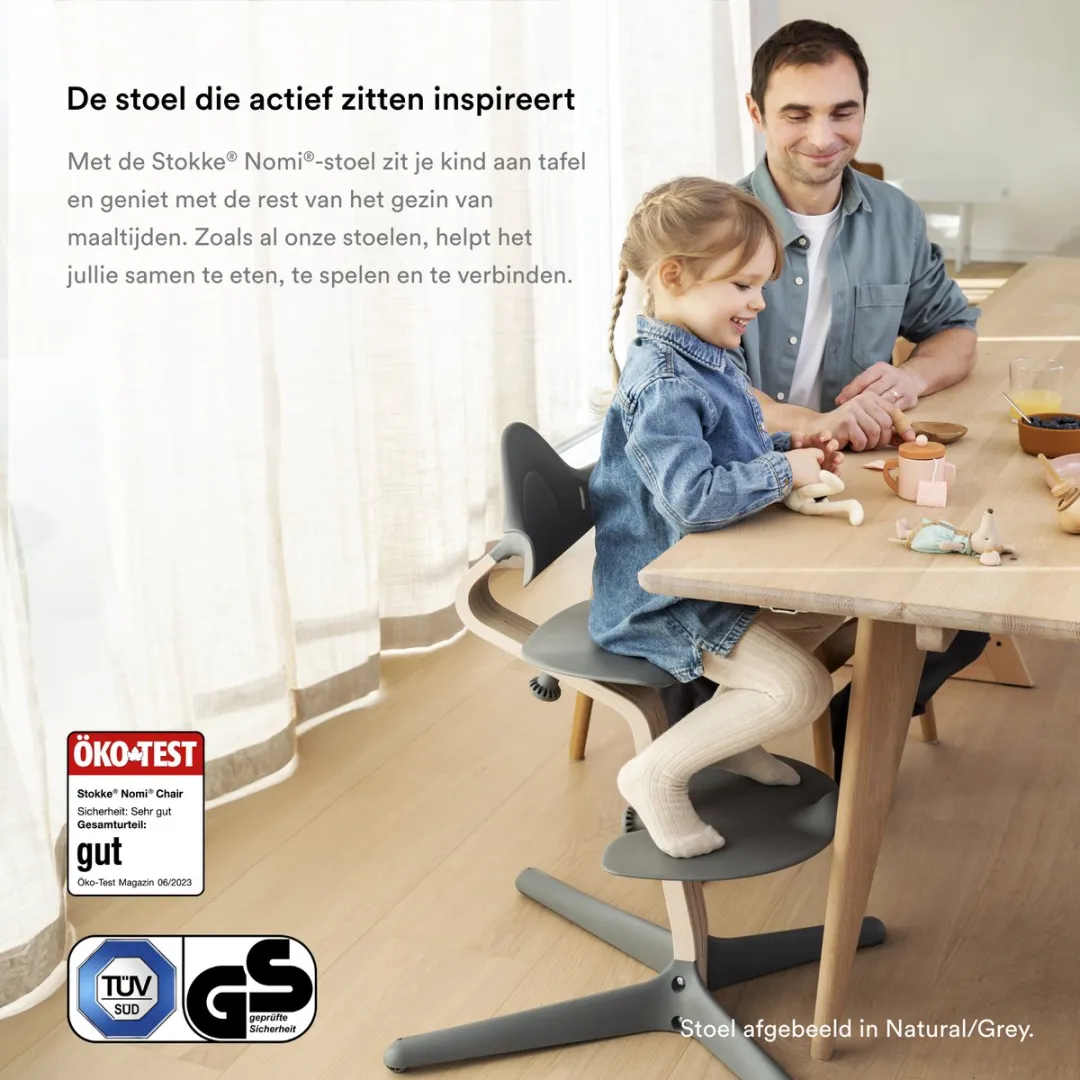 Stokke Nomi Stoel - Pasgeborenen Set Wit/Grijs-Rozewit - 150 kg