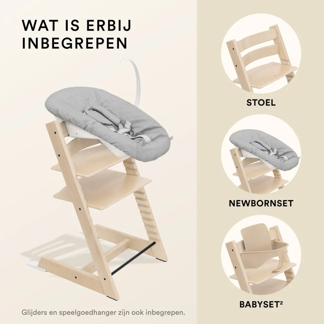 Stokke Tripp Trapp Kinderstoel Natural - Newbornset & Babyset 2