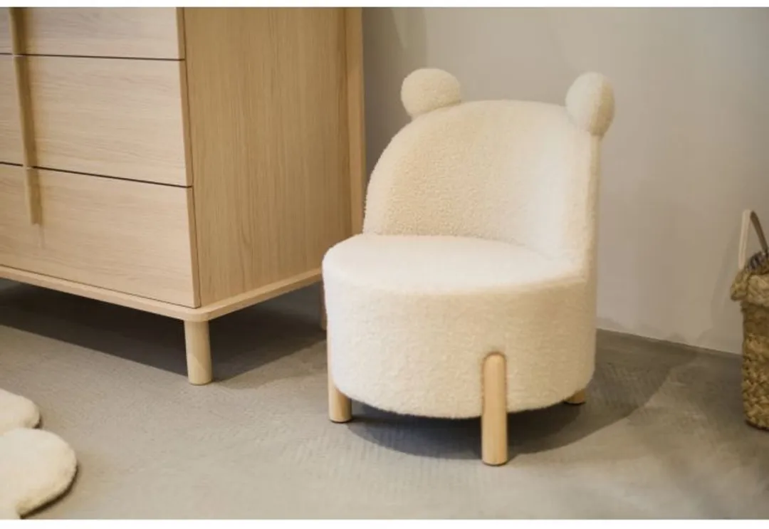 Childhome Teddy Kinderstoel - 45x45x56cm - Ecru