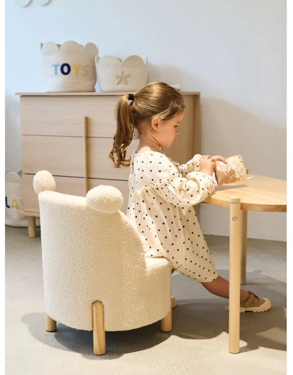Childhome Teddy Kinderstoel - 45x45x56cm - Ecru