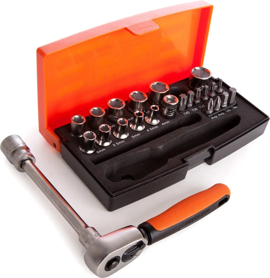 Bahco SL25 Dopsleutelset 24-delig 1/4" - 504g