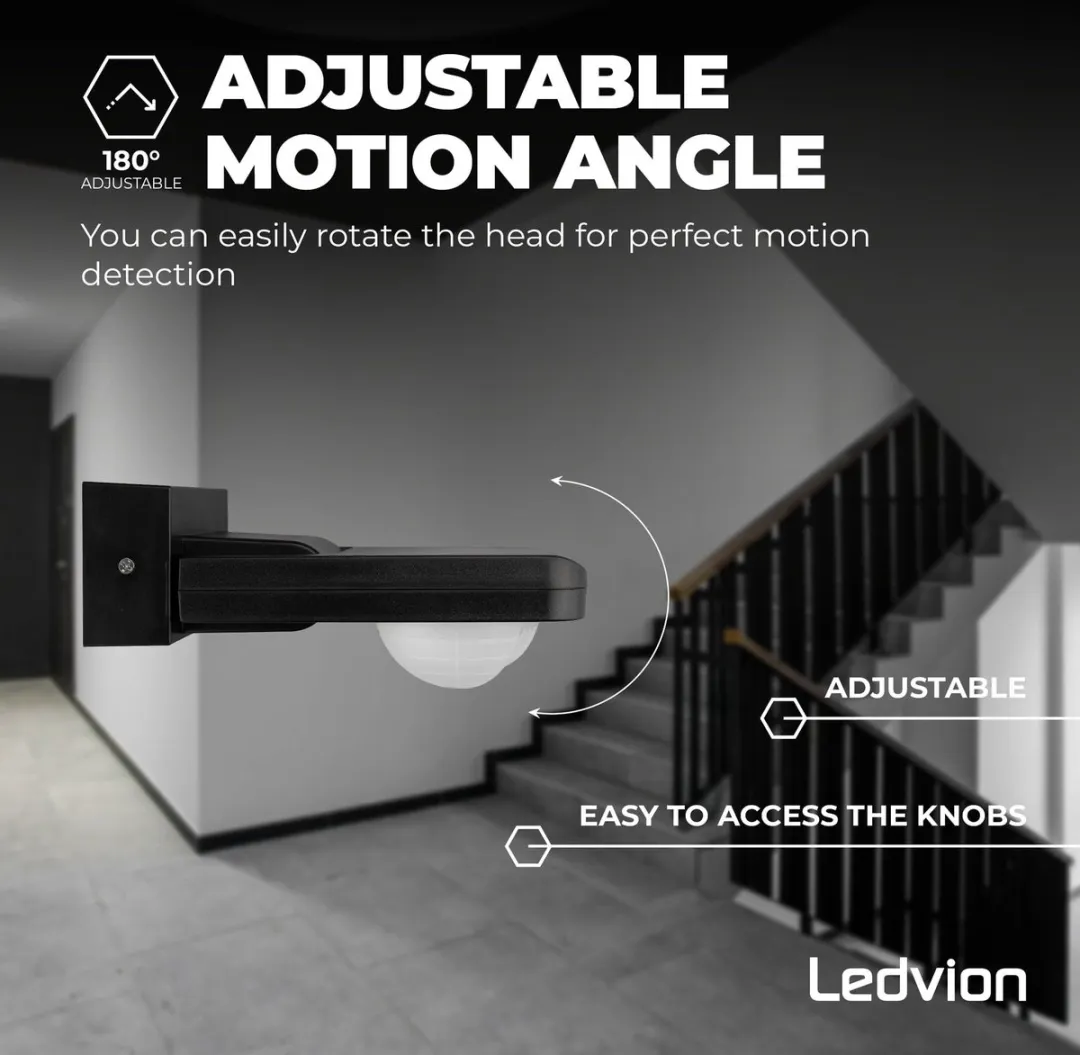 Ledvion Bewegingsmelder LV10043 - Opbouw - IP65 - 360° - 20m