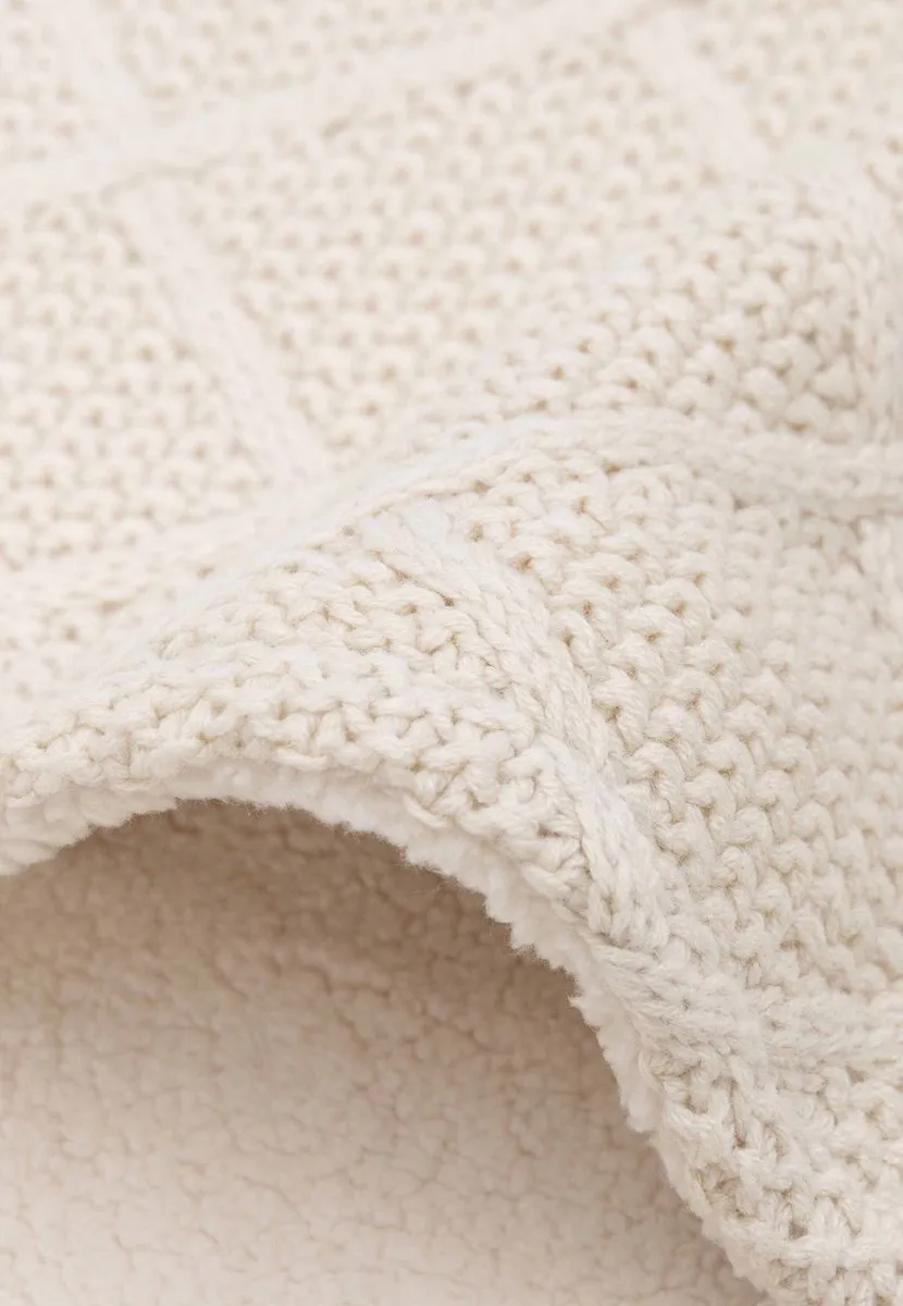 Jollein Deken Ledikant 100x150cm Check Knit Oatmeal