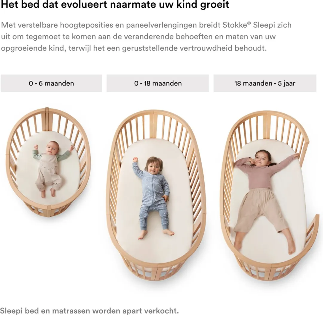 Stokke Sleepi Mini Wieg - Hazy Grey - afbeelding 6 van 6