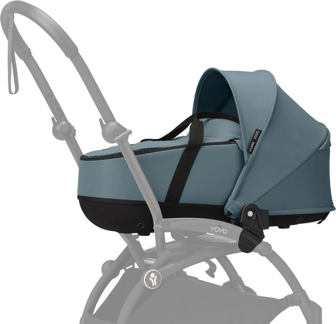 Stokke YOYO Newborn Shell, Aqua - Voor baby's tot 6 maanden of 9 kg - Inclusief semi-harde kap, tweepersoonsmatras en voetenzak - Voor YOYO-frame (los verkrijgbaar)