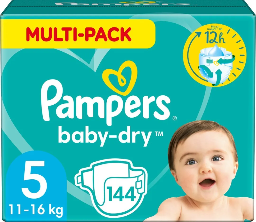 Pampers Baby-Dry Luiers Maat 5 144 Stuks