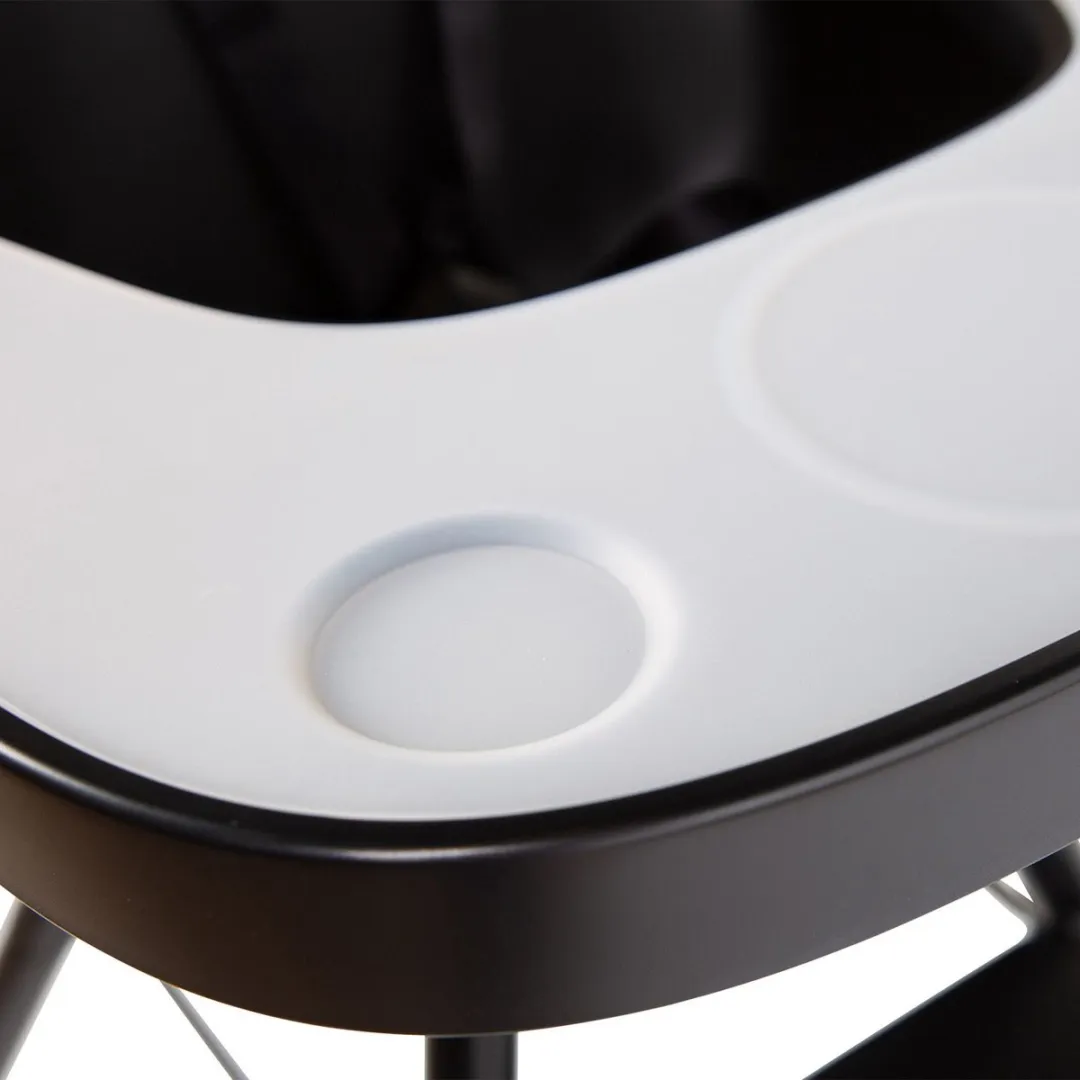 Childhome - Evolu Eettablet voor Kinderstoel - ABS - Zwart + Siliconen Placemat