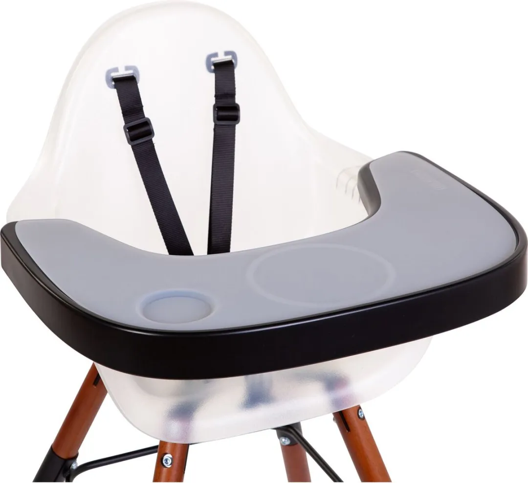 Childhome - Evolu Eettablet voor Kinderstoel - ABS - Zwart + Siliconen Placemat