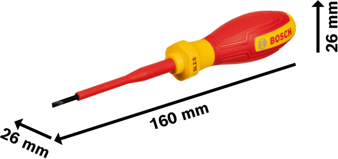 Bosch Professional SL 2.5 VDE Schroevendraaier 1600A02NC0 - Geel/Rood