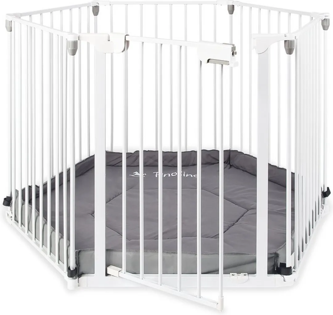 Pinolino - Kinderhekje - Traphekje - Wit - 117x117x74cm - Veiligheidshekje