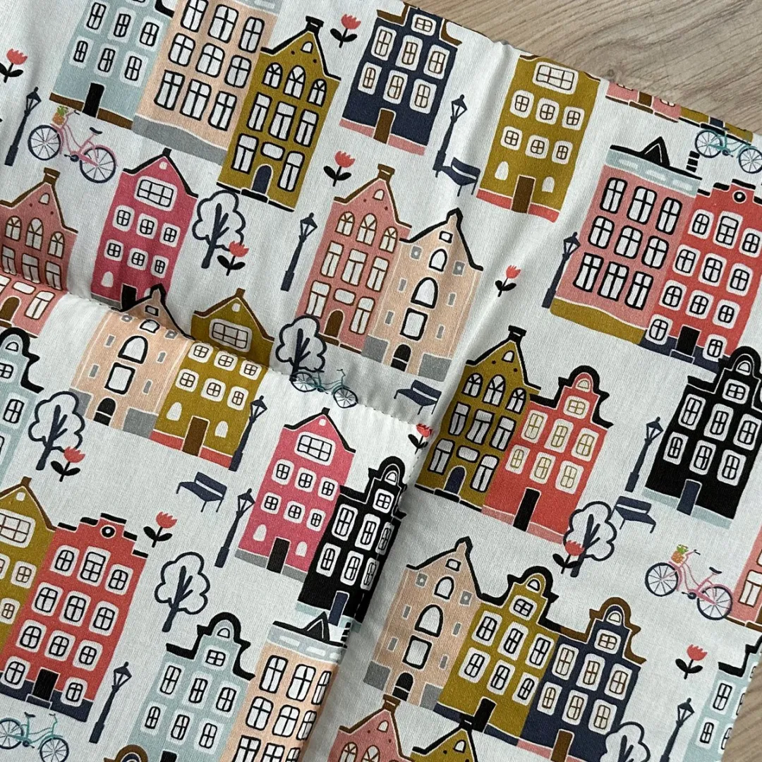 BINK Bedding Boxkleed Adam 71x122cm - Fiberfill 400g - Hollandse Huisjes - Kleurmix