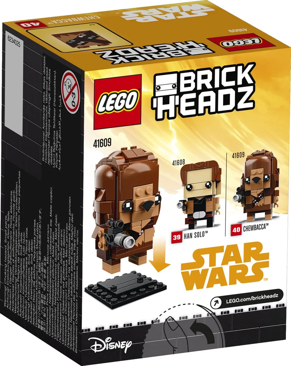 LEGO BrickHeadz Chewbacca 41609 - 149 Stukken - Oranje