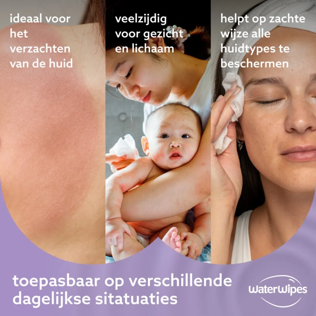 WaterWipes Soothing Clean Babydoekjes - 12 x 60 Stuks = 720 Doekjes
