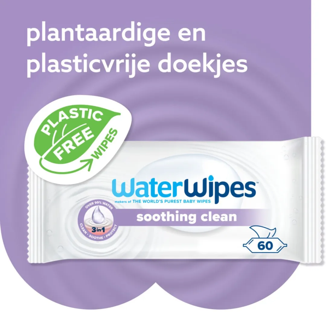 WaterWipes Soothing Clean Babydoekjes - 12 x 60 Stuks = 720 Doekjes