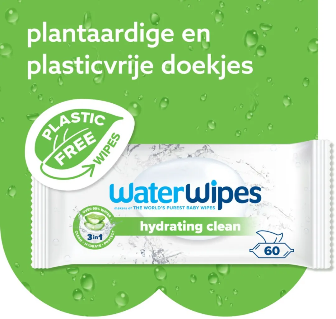 WaterWipes Billendoekjes Hydrating - 12x60 = 720 stuks