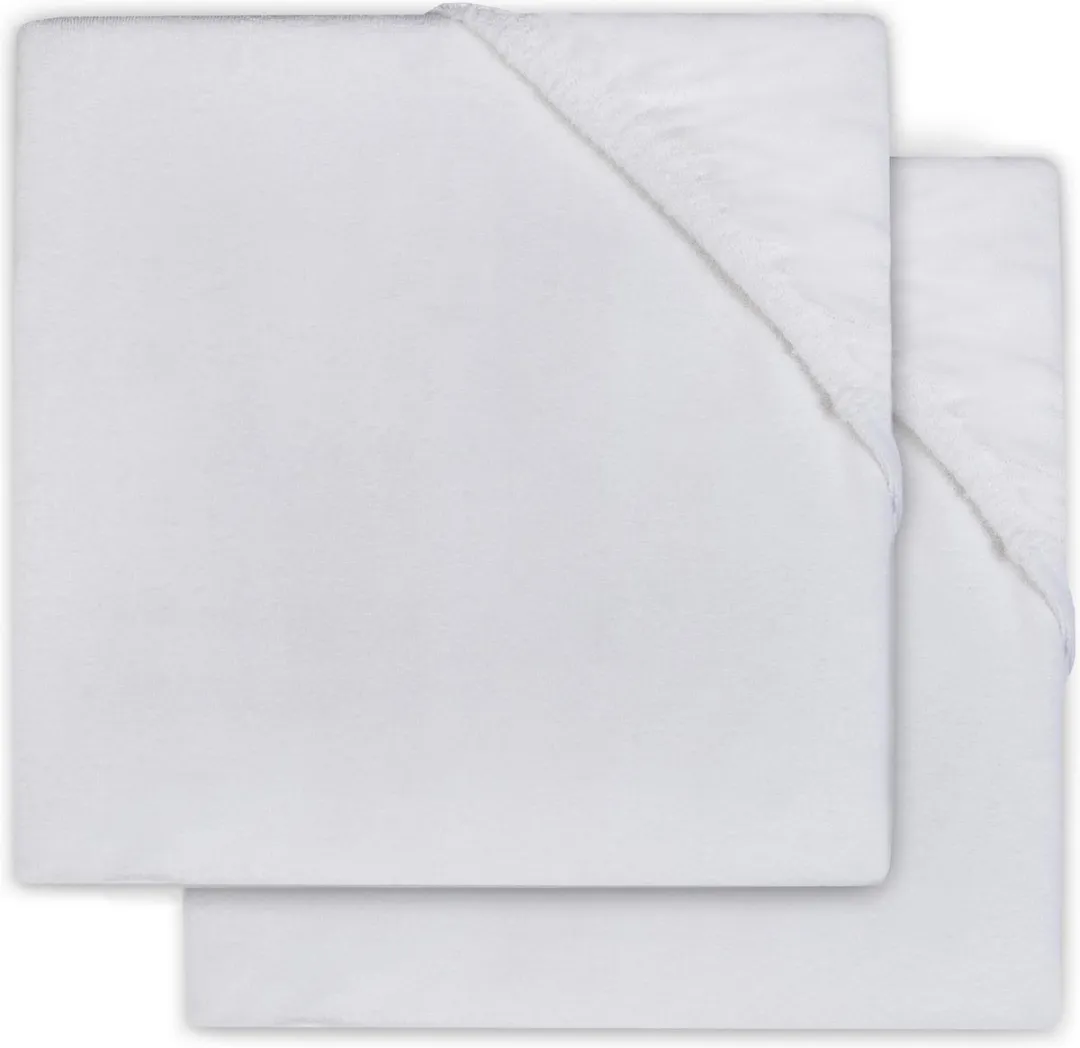 Jollein Hoeslaken Molton Ledikant 60x120cm - Wit - 2 Stuks - afbeelding 6 van 6